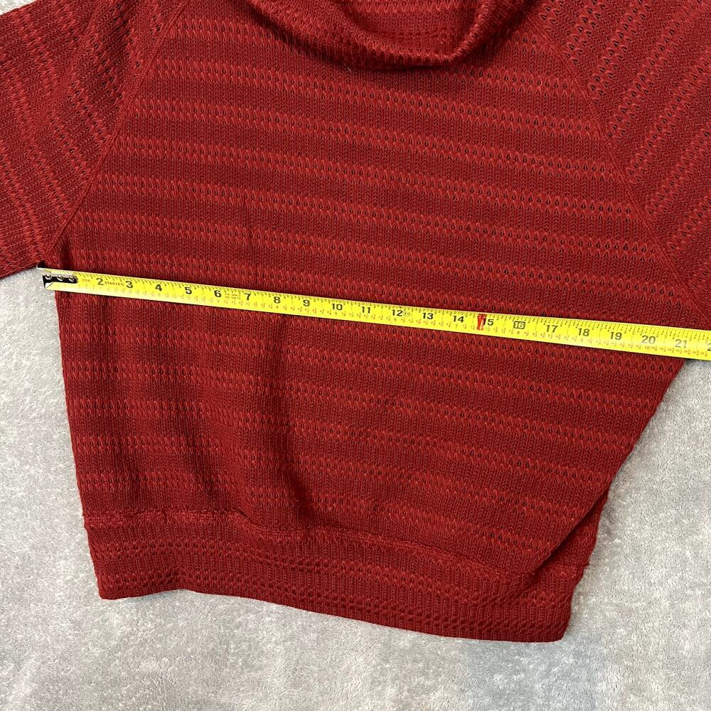 We the Free Cowl Neck Sweater Womens L Red Knit Cape Sleeve Boho - Picture 9 of 10